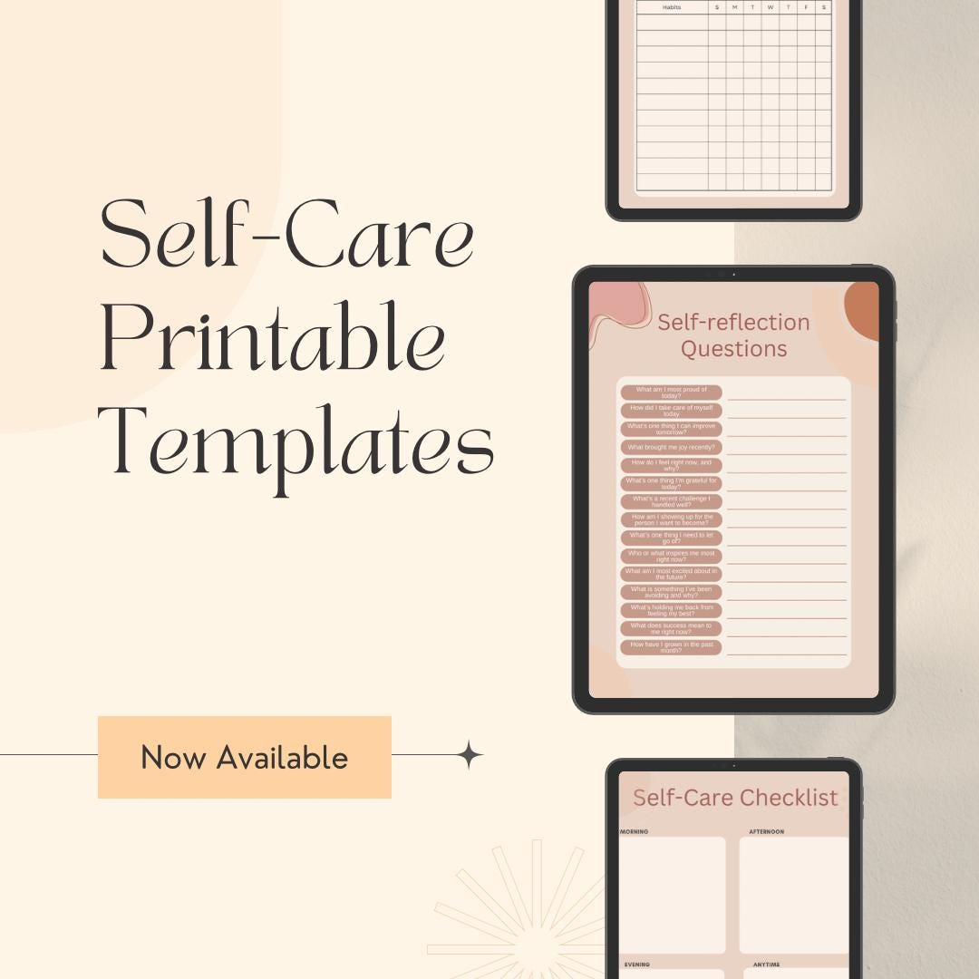Glow-up Self-care Template Bundle: Your Ultimate Printable Planner! - Etsy
