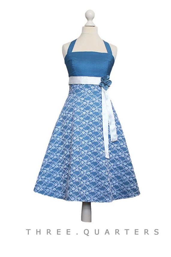 Maggie Lace Dress Dress Blue White Wedding Dress Etsy