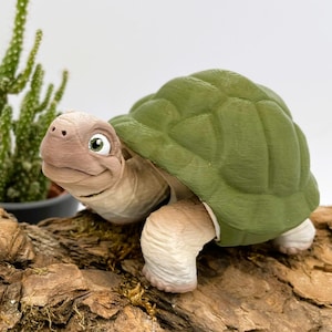 3D-gedruckte bewegliche Schildkröte – zieht sich in ihren Panzer zurück!