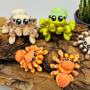 3D gedruckte bewegliche Spinne „Lucas“ – Flexi Toy – 2 Größen (mit Magnet) – PLA Figur – Halloween & Deko