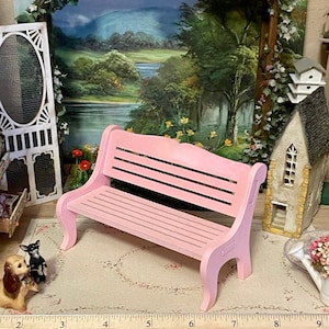 Miniature Bench, Dollhouse Miniatures, Miniature Furniture, Miniatures
