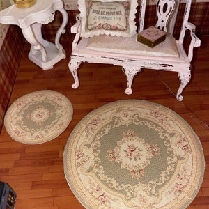 Set of 2 Miniature Rugs Set, Dollhouse Rug, Dollhouse Miniatures, Miniatures, Romantic Style