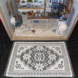 Miniature Rug, Dollhouse Rug, Dollhouse Miniatures, French Rococo, Miniatures, Romantic Style, Shabby Chic Style