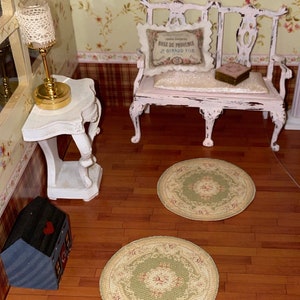 Set of 2 Miniature Rugs Set, Dollhouse Rug, Dollhouse Miniatures, Miniatures, Romantic Style