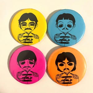The Beatles Members Sgt Pepper 2.25” Pin