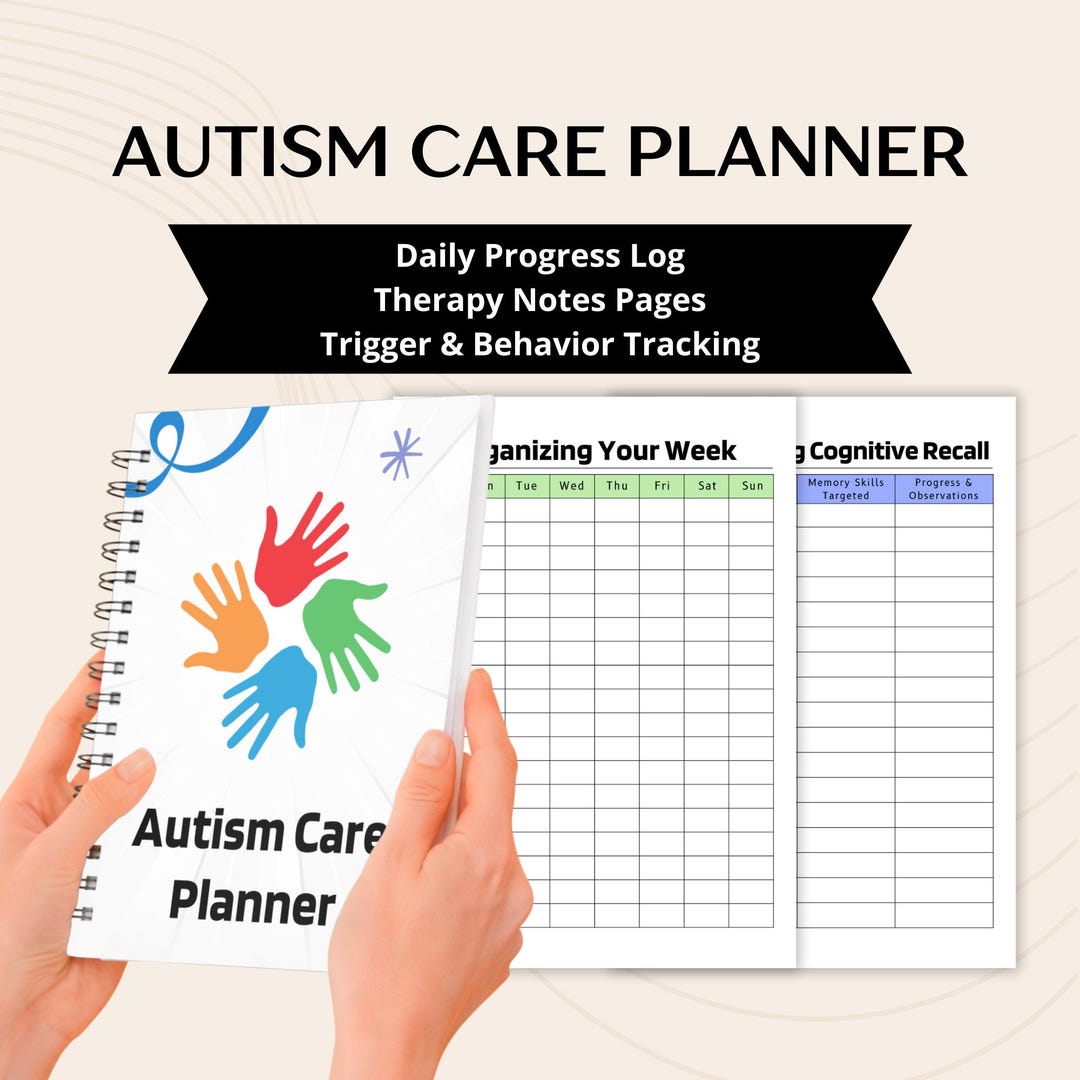 Autistic Log Autism Daily Progress & Therapy Notes Planner | Behavior Tracking Log ...
