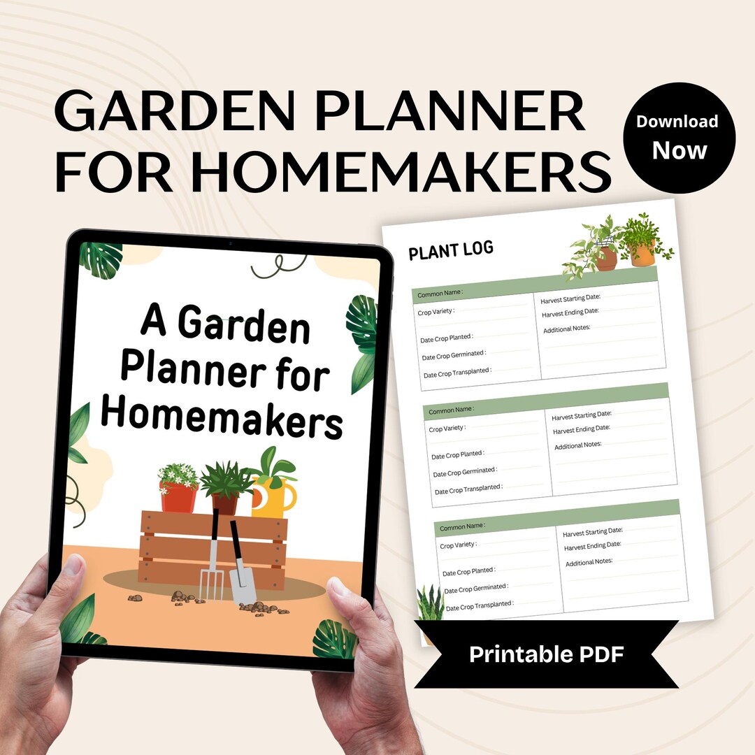 Printable Garden Planner for Homemakers: Seed, Harvest, Expense Tracker ...