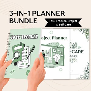 Planificador de productividad: Autocuidado, seguimiento de proyectos y tareas (PDF imprimible)