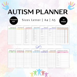 Autism Planner | Printable PDF | Therapy & Behavior Tracker | Special Needs Organizer | Digital Download