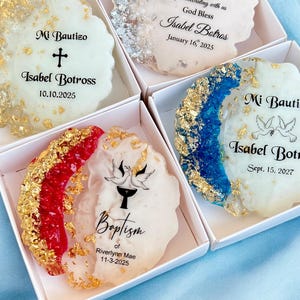 Custom Baptism Favors, Baptism Gifts for Guest, Baptism Resin Magnet Favor, Mi Bautizo, First Confirmation, Affordable Adult Baptism Gifts