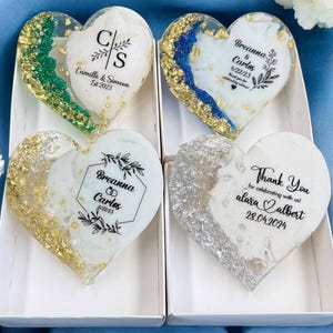 Heart Resin Magnet Favors for Guest, Bulk Wedding Magnet Favors, Personalized Wedding Favors for Guests, Wedding Party Gifts, Save the Date