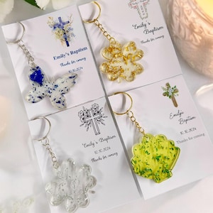 Custom Resin Keychains, Baptism Favor for Guests, Baptism Thank You, Bulk Baptism Gifts, Mi Bautizo, First Holy Communion, Adult Favors