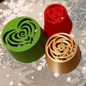 3D Gedruckte Zephir-Düsen - Tulpe, Herz & Rose im Set für selbstgemachte Marshmallow PLA