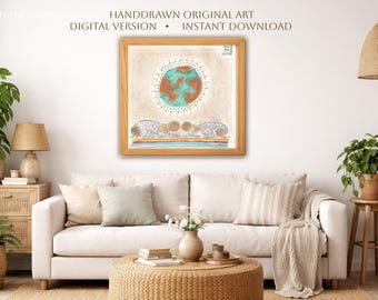 Divine Feminine Printable Wall Art, Feminine Strength Fantasy Illustration