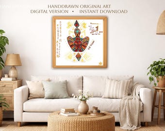 Garbha Pindasana Yoga Printable Wall Art, Ashtanga Yoga Pose Download