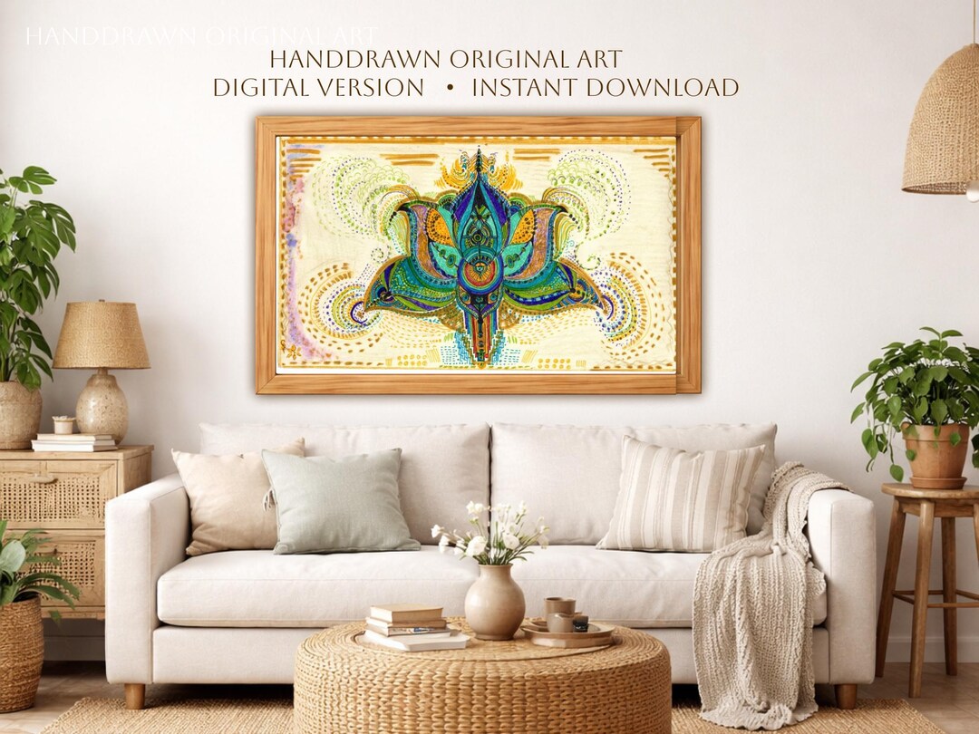 Emerald Green Lotus Printable Wall Art, Spiritual Lotus Flower Digital ...