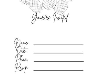 Invitation template Pineapple