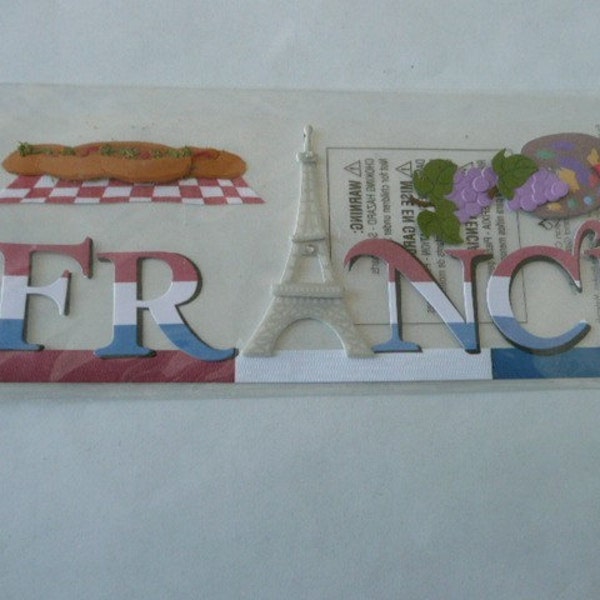 NEW RELEASE Jolee's 3d dimensional stickers - FRANCE, Paris, Eiffel Tower, Art, Travel, Vacation