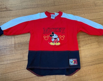 Vintage Retro Mickey & Co. Disney Long Sleeve Waffle 90's. Kids Toddler Size 4