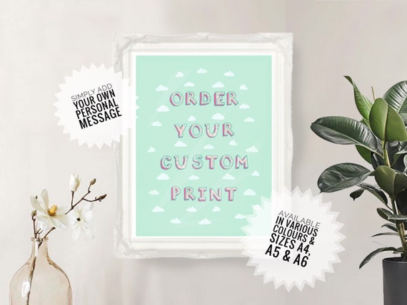 Mint Print Custom Typography Print Teenager Bedroom Decor Mint Green Nursery Birthday Present For Friend Bat Mitzvah Gift