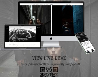 高級衣料品Shopifyテーマ | ダークファッションストアテンプレート | ストリートウェア＆ブティックShopify 2.0テーマ | 簡単セットアップ + カスタマイズ可能 | ウェブサイト
