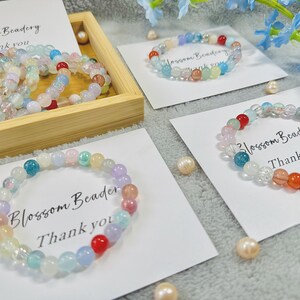 8.5mm random colorGlazed bead,healing bracelet,Christmas gift