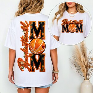 Basketball Mom PNG, Preppy Patchwork Faux Garn Sublimationsdesign, trendiger digitaler Download