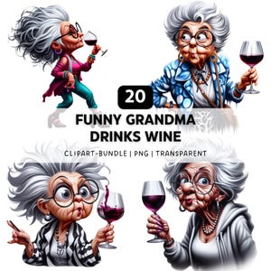 20 Oma PNG, Grappige oma drinkt wijn, Grappige oude dames, Grappige oma png, Mimi png, Oma png, Oma clipart, Digitale download
