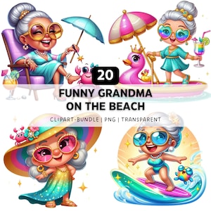 20 Vovó PNG, Vovó Engraçada na Praia, Velhinhas Engraçadas, Vovó Engraçada png, Mimi png, Vovó png, Clipart de Vovó, Download Digital