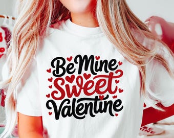 Be Mine Sweet Valentine PNG, Retro Love Clipart (Digital Download)