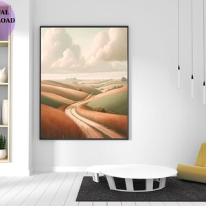 Vintage Landschaft Poster - Einzigartige Natur Druck - Ruhige Landschaft Wand Kunst - Ruhige Landschaft Kunstwerk - Sofort Download - Digital Download