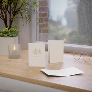 Elegante Hochzeit Dankeskarten - 1, 10, 30 oder 50 Packung, innen leer für persönliche Nachricht, benutzerdefinierte Dankeskarten, Brautpartys, Hochzeit