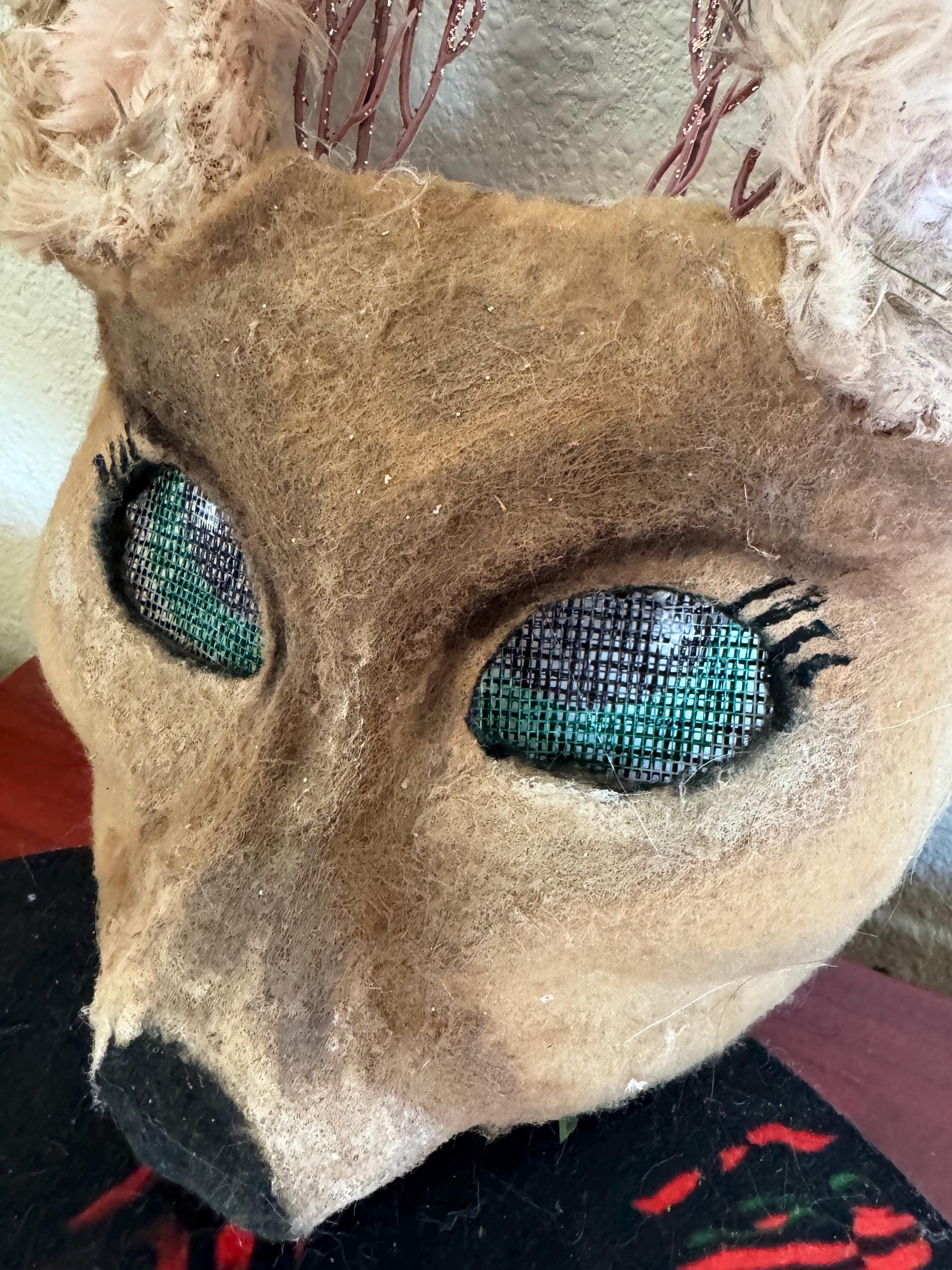 Magical Deer Animal Mask - Therian Furry Mask for Wearing Cosplay Gear ...