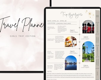 Girls Trip Travel Planner | Printable & Digital iPad Planner | Group Budget | Bachelorette Party| Holiday Goodnote Planner | Digital Journal