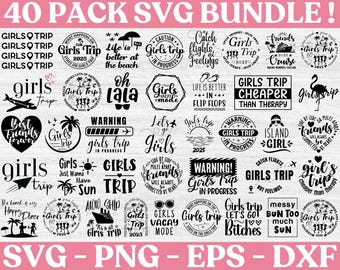 Girls Trip 2025 SVG Bundle: Besties Vacation Designs (Digital Download