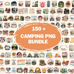Camping PNG Bundle: 150+ Adventure Graphics for T-shirts (Digital Download)