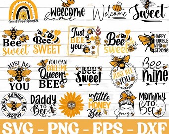 Bee SVG Bundle, Honeycomb, Queen Bee Sayings (Digital File Download)