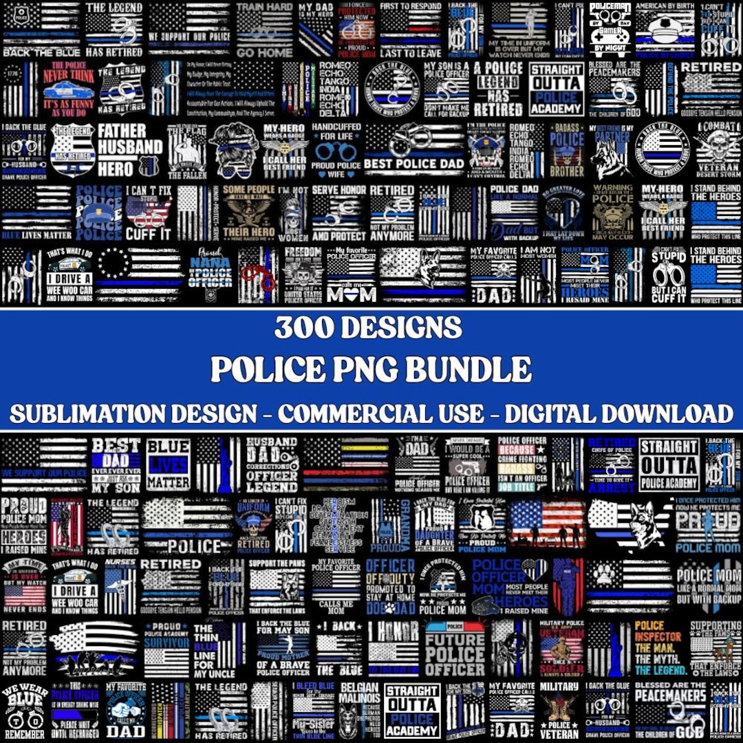 300+ Police PNG Bundle, Law Enforcement Clipart, Officer Designs ...