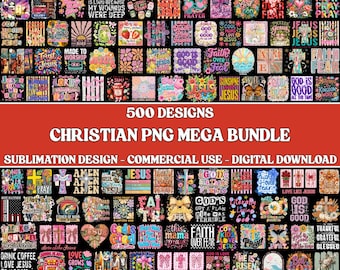 Christian PNG Mega Bundle, Faith Based Designs (Digital Download)