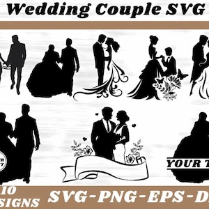 Wedding SVG Bundle, Bride and Groom SVG, Husband Wife Svg, Engagement svg, Married Couple Svg, Bride svg, Groom svg, Silhouettes,
