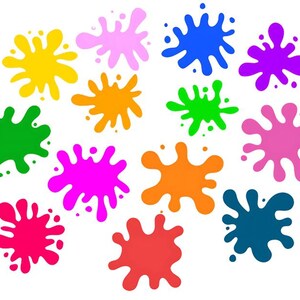 Paint Splatter SVG, Bundle, Paint Splats Svg, Paint Svg, Clipart, Vector, Ink splatter, Paint streak blob, Cut File for Cricut, Silhouette