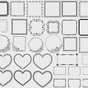 Geometric Frames SVG PNG Bundle: Rectangle, Square, Commercial Use (Instant Download)