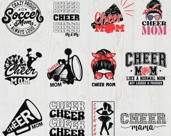 Cheer Mom SVG Bundle: Cheerleader Designs (Digital Download)