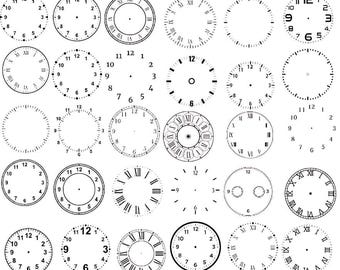 50 Clock Face Big Bundle Svg File, Clock Face Template Vector Printable Clipart, Clock Face Cricut, Clock Face Silhouette, Clock Face Decal