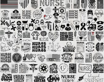 Nurse SVG Bundle: 150+ Designs for Cricut, Silhouette (Digital Download)