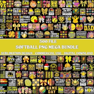 以下が含まれることがあります： ソフトボールをテーマにしたPNGデザインのコレクションで、「Softball Dad」や「Softball Mom」などのテキストが含まれています。デザインにはソフトボール、リボン、アメリカ国旗の要素が含まれており、昇華プロジェクトに適しています。このバンドルには500ファイルが含まれています。