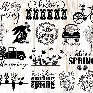 Vår SVG-paket: Påsk- och blommönster (digital nedladdning)