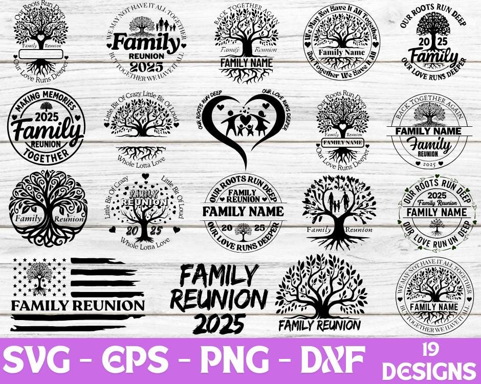 Family Reunion SVG Bundle: 19 Designs for Cricut (digital Download - Etsy