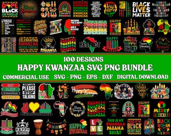 Kwanzaa SVG Bundle: Afroamerikaner Feiertage Designs (Digitaler Download)