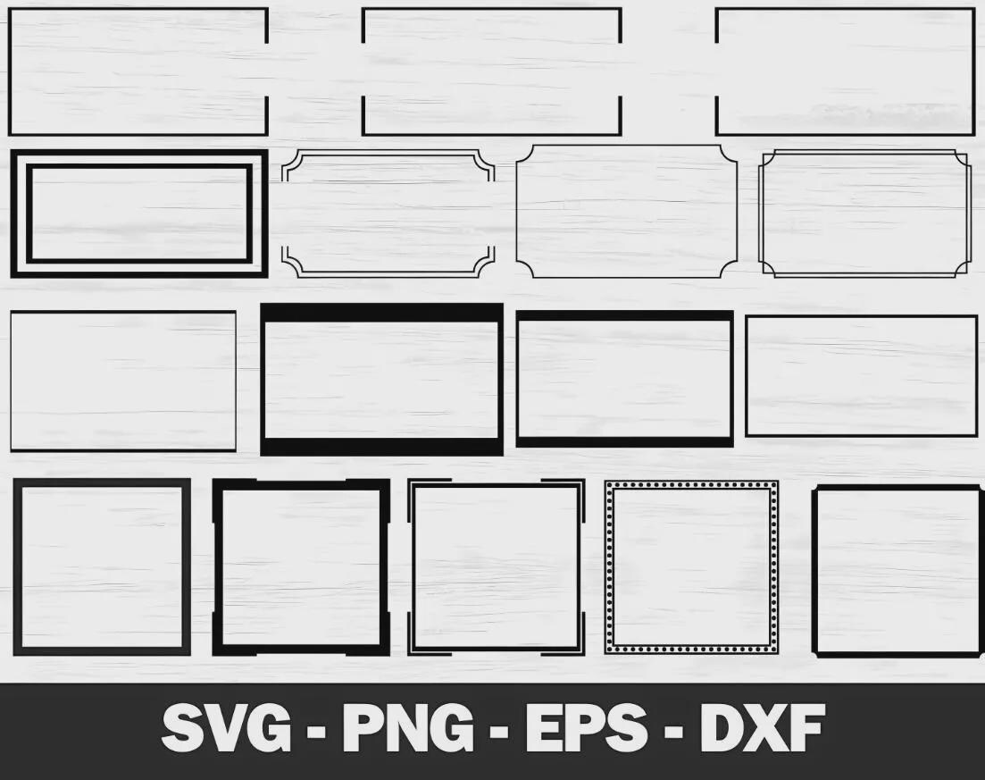 RECTANGLE SVG, Frame SVG, Instant Download, Frame Clipart, Rectangle ...